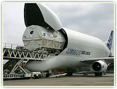 Air Freight Airplane being loaded